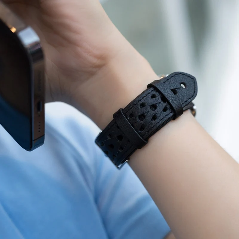 Unglaublich stylisch Universell Apple Echtes Leder armband