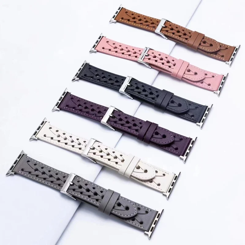 Unglaublich stylisch Universell Apple Echtes Leder armband