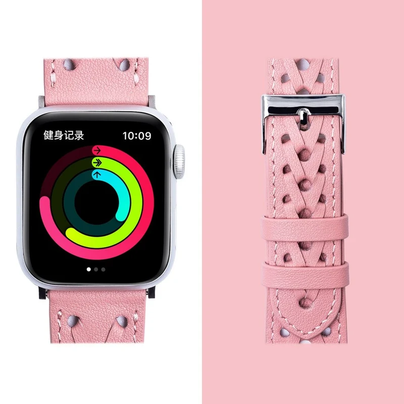 Unglaublich stylisch Universell Apple Echtes Leder armband