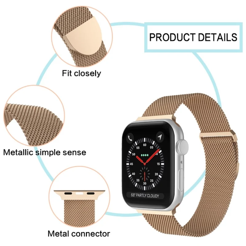 Unglaublich schön Apple Watch Series 7 41mm Metall armband