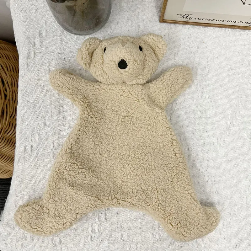 Sherpa Lamm Lovey Sicherheitsdecke mit gesticktem Gesicht