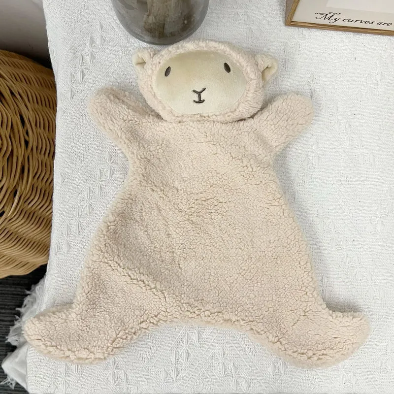 Sherpa Lamm Lovey Sicherheitsdecke mit gesticktem Gesicht