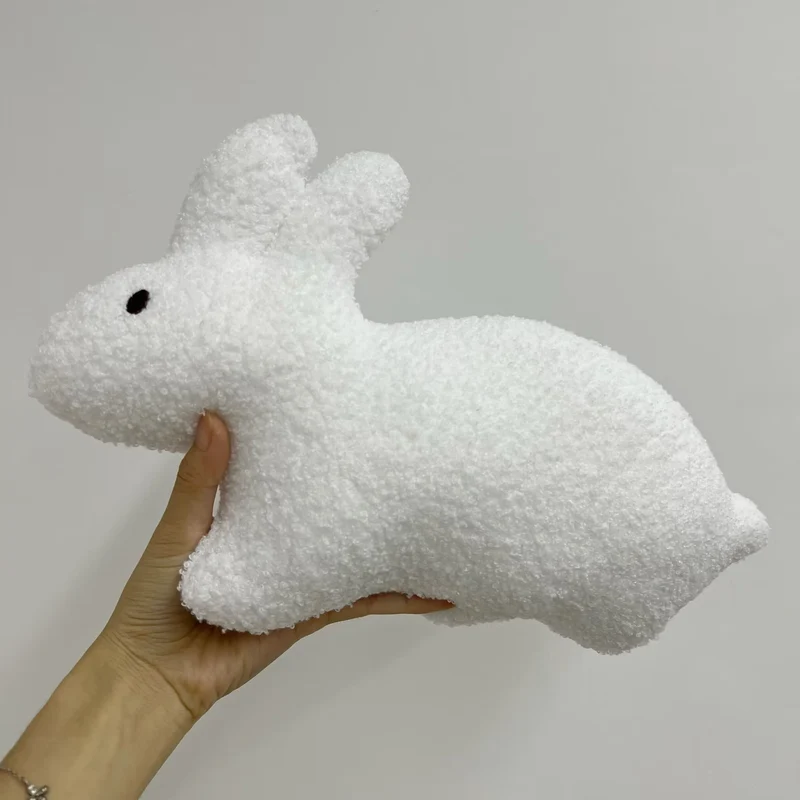 Leinen-Punkte-Pyjama Komfort-Hase Puppe mit langen schlaffen Ohren