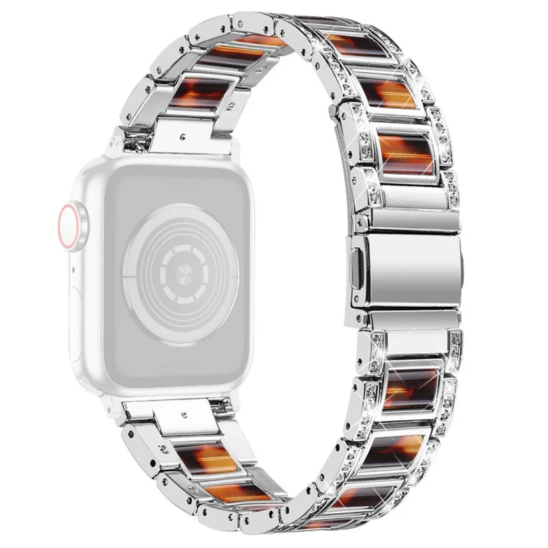 Sehr schön Universell Apple Metall und Strass armband