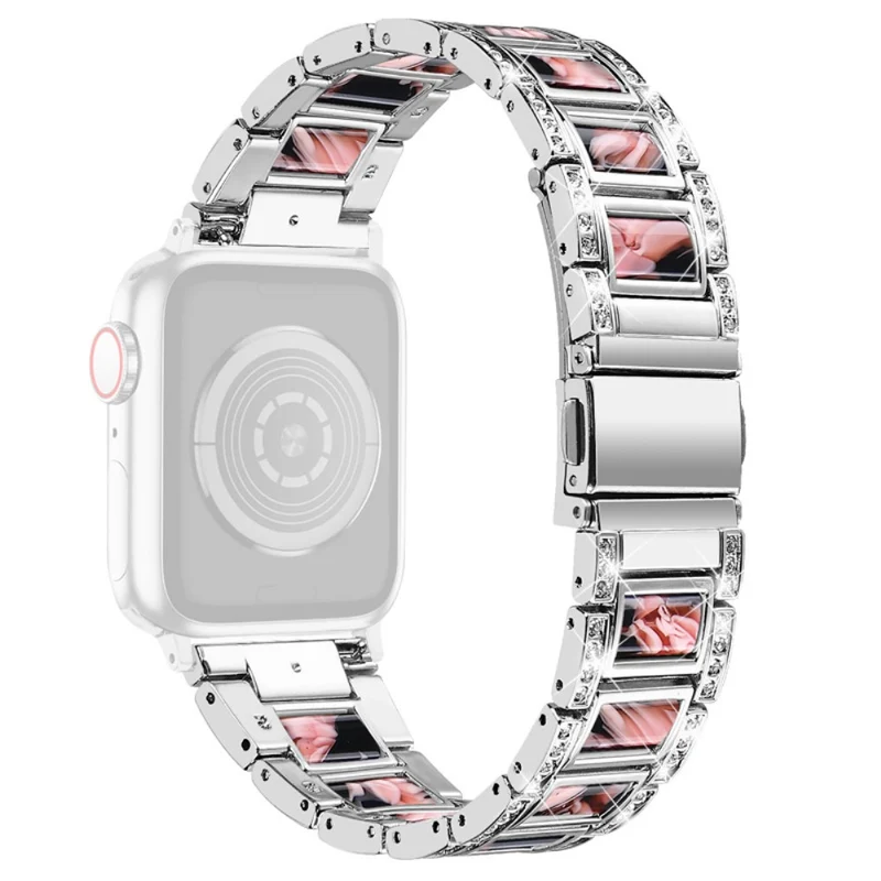 Sehr schön Universell Apple Metall und Strass armband