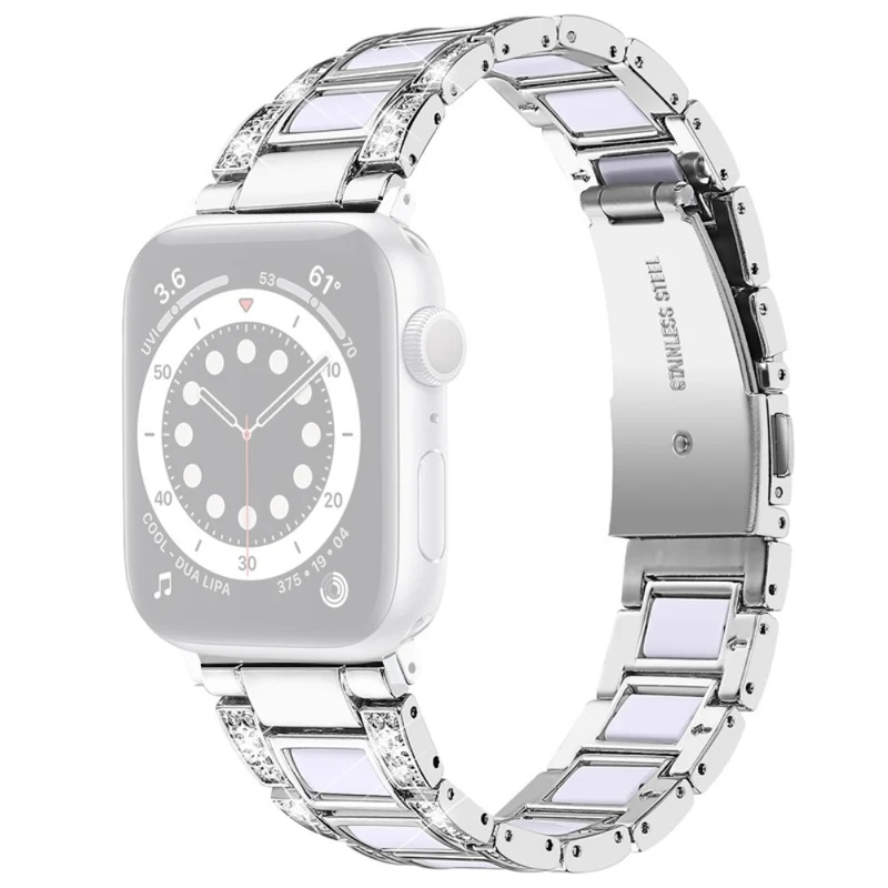 Sehr schön Universell Apple Metall und Strass armband