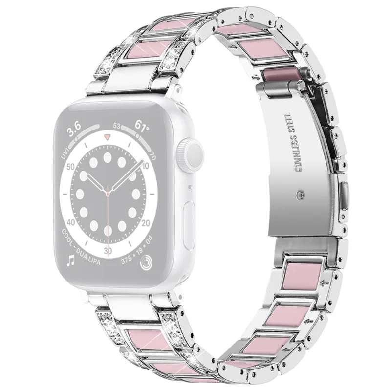 Sehr schön Universell Apple Metall und Strass armband