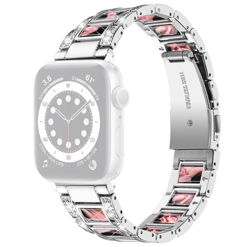 Sehr schön Universell Apple Metall und Strass armband