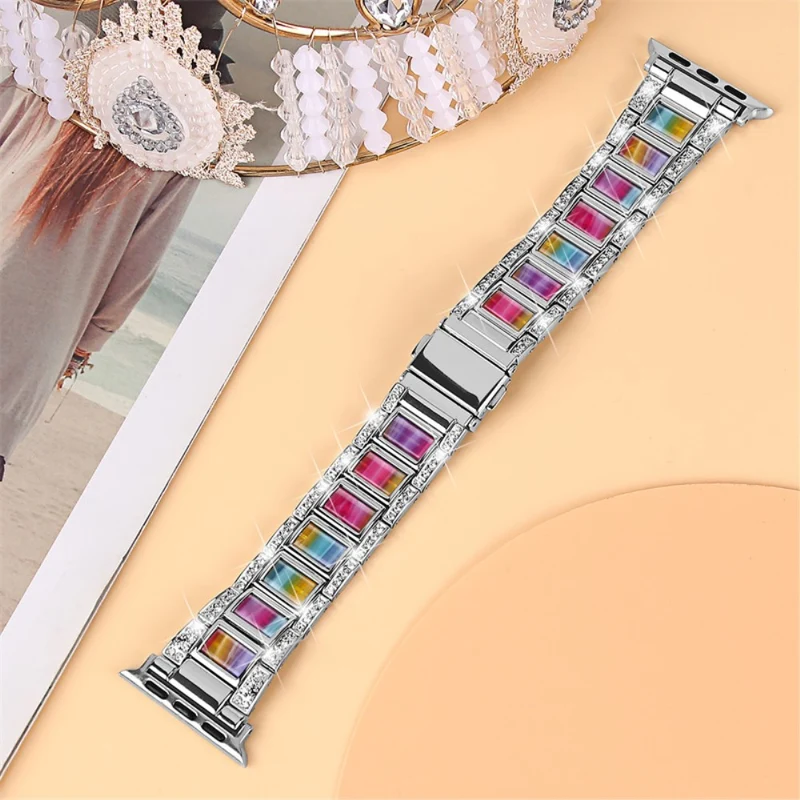 Sehr schön Universell Apple Metall und Strass armband
