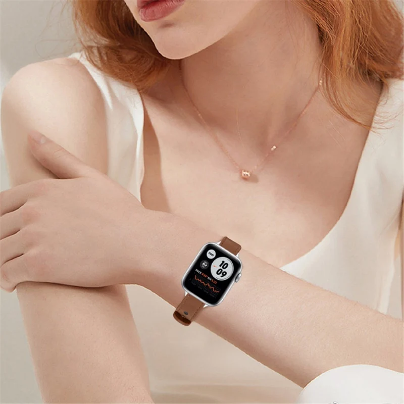 Auffallend modisch Universell Apple Echtes Leder armband