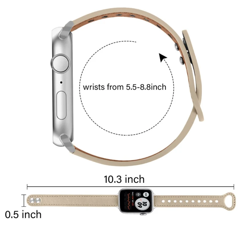 Mega zäh Universell Apple Echtes Leder armband
