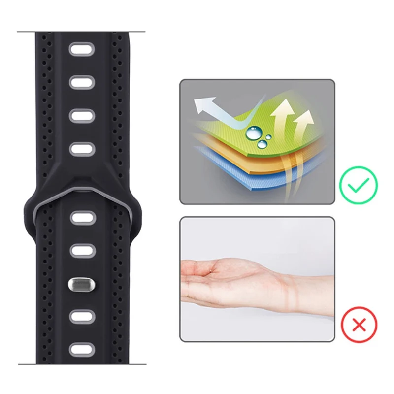 Elegant Apple Watch Series 7 41mm Silikon / TPU armband