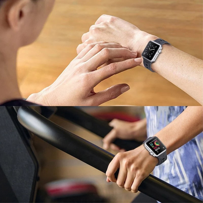 Elegant Apple Watch Series 7 41mm Silikon / TPU armband