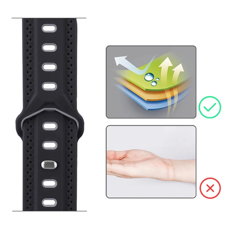 Elegant Apple Watch Series 7 41mm Silikon / TPU armband