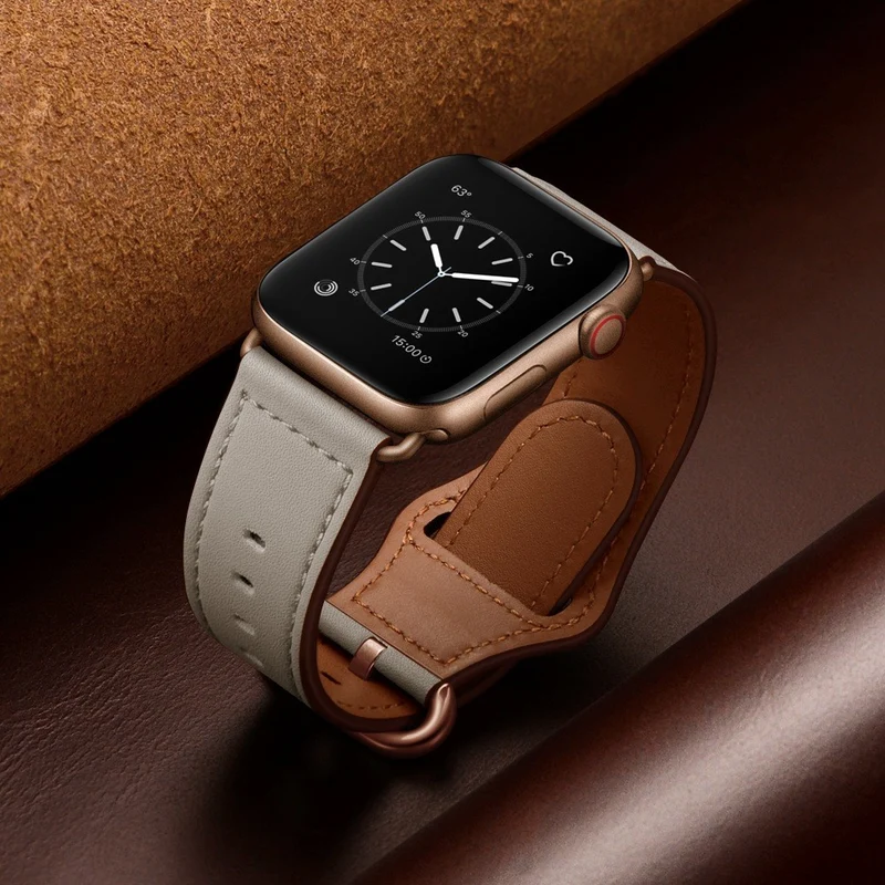 Fantastisch Apple Watch Series 7 41mm Echtes Leder armband