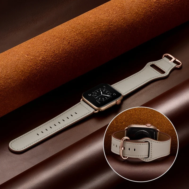 Fantastisch Apple Watch Series 7 41mm Echtes Leder armband
