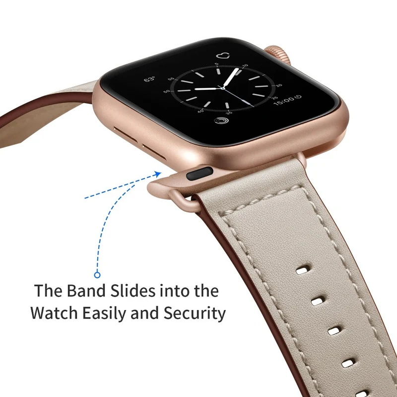 Fantastisch Apple Watch Series 7 41mm Echtes Leder armband