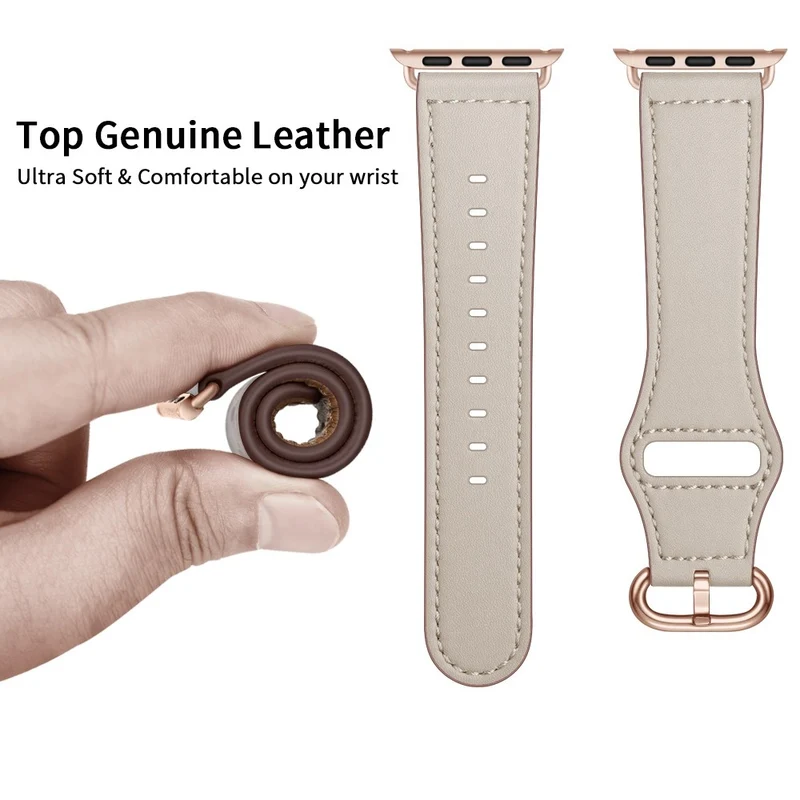 Fantastisch Apple Watch Series 7 41mm Echtes Leder armband