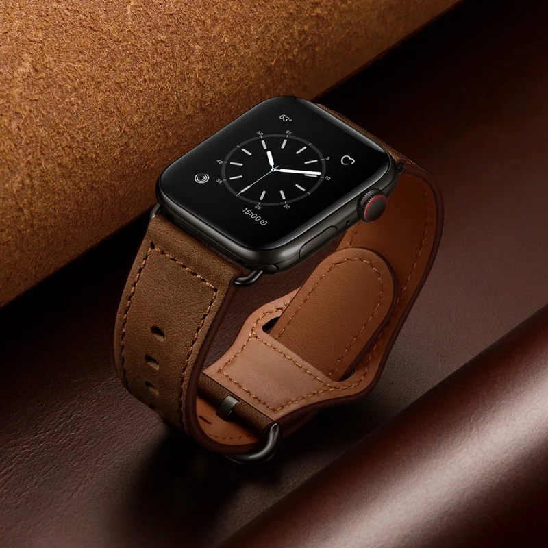 Fantastisch Apple Watch Series 7 41mm Echtes Leder armband