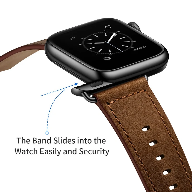 Fantastisch Apple Watch Series 7 41mm Echtes Leder armband
