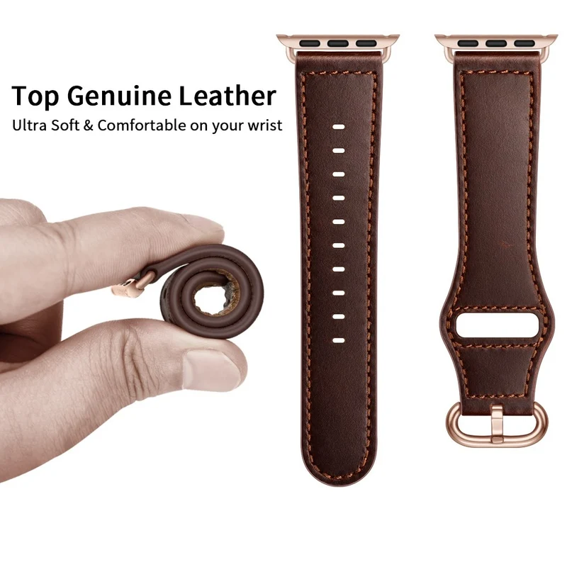 Fantastisch Apple Watch Series 7 41mm Echtes Leder armband