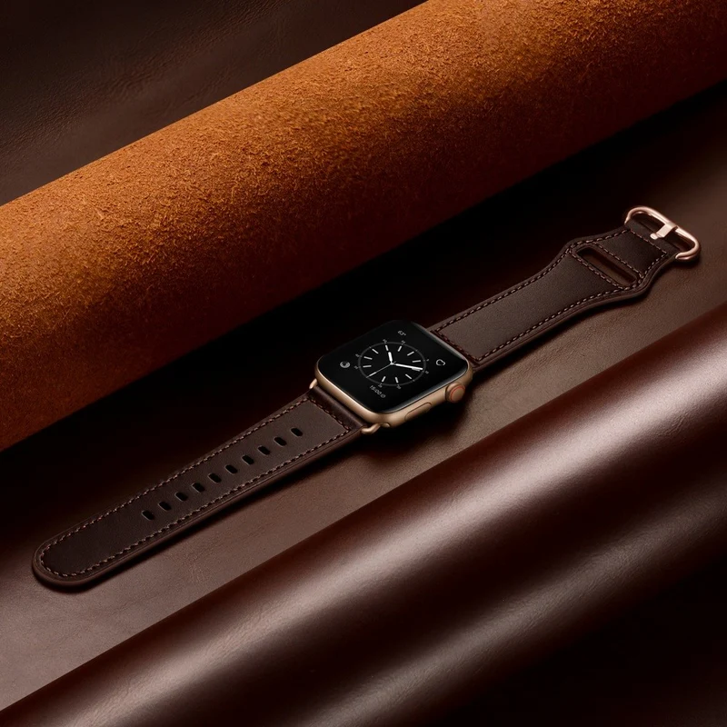 Fantastisch Apple Watch Series 7 41mm Echtes Leder armband