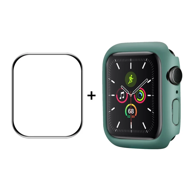 Super Stylisch Apple Watch Series 7 45mm Hülle mit Displayschutz in Gehärtetes Glas