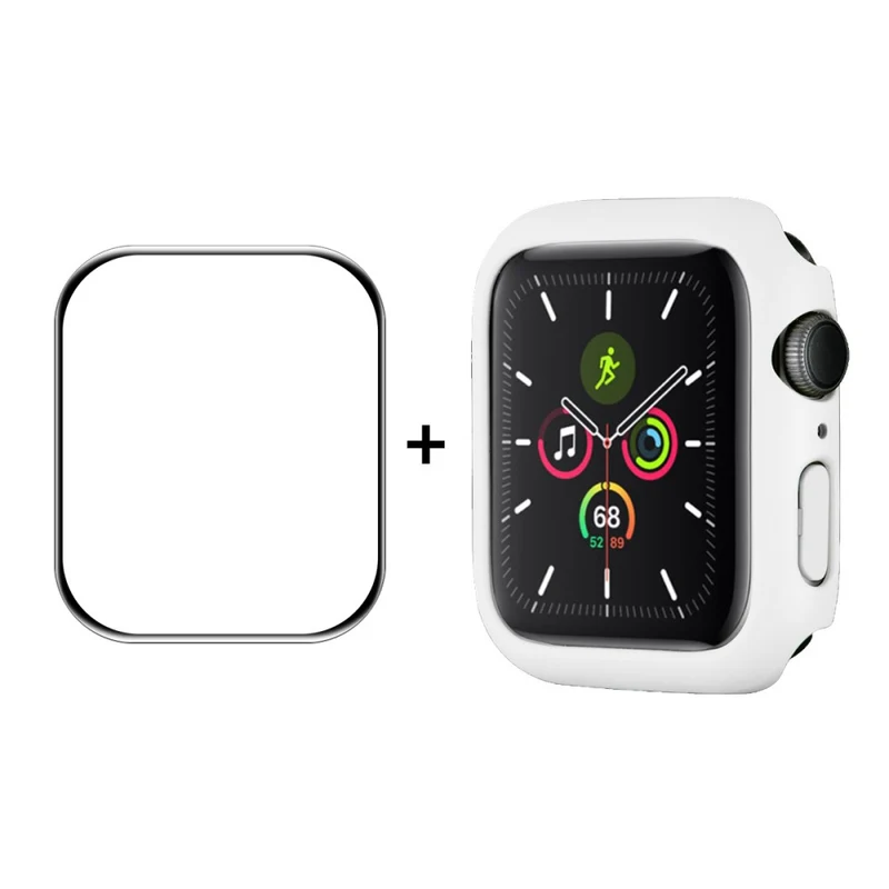 Super Stylisch Apple Watch Series 7 45mm Hülle mit Displayschutz in Gehärtetes Glas