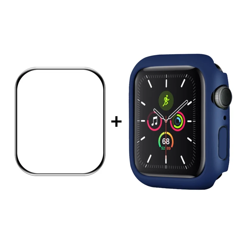 Super Stylisch Apple Watch Series 7 45mm Hülle mit Displayschutz in Gehärtetes Glas