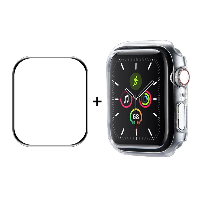 Super Stylisch Apple Watch Series 7 45mm Hülle mit Displayschutz in Gehärtetes Glas