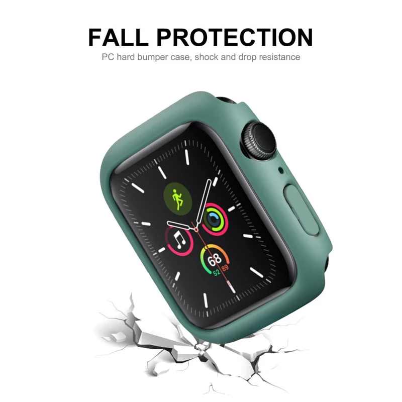 Super Stylisch Apple Watch Series 7 45mm Hülle mit Displayschutz in Gehärtetes Glas