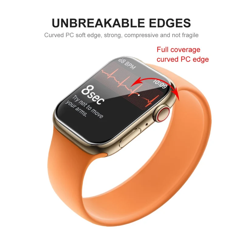 Super Stylisch Apple Watch Series 7 45mm Hülle mit Displayschutz in Gehärtetes Glas