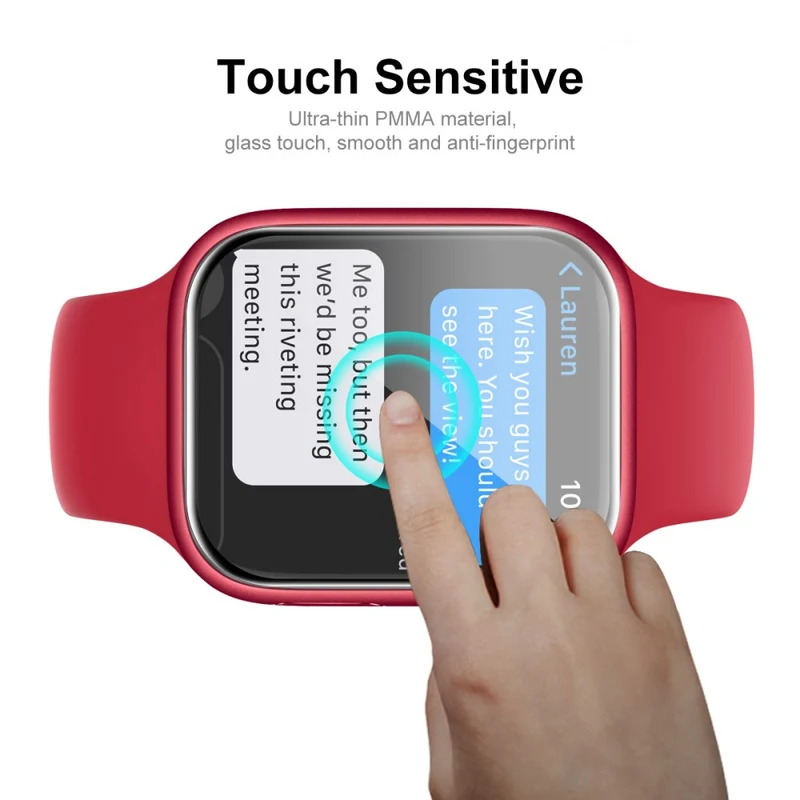 Super Stylisch Apple Watch Series 7 45mm Hülle mit Displayschutz in Gehärtetes Glas