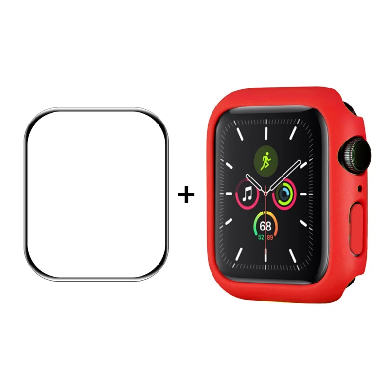 Stilvoll Apple Watch Series 7 41mm Hülle mit Displayschutz in Gehärtetes Glas