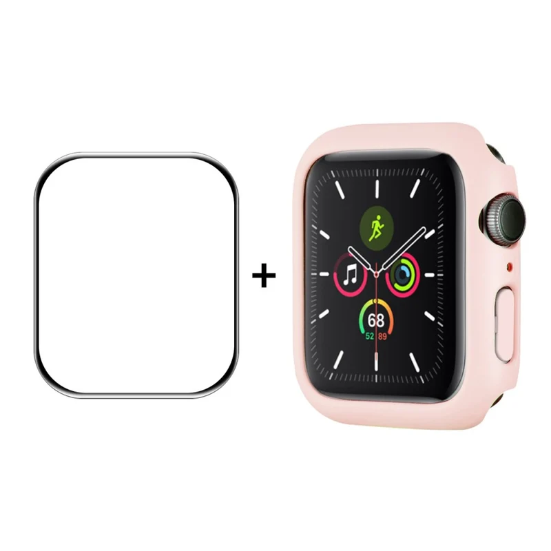 Stilvoll Apple Watch Series 7 41mm Hülle mit Displayschutz in Gehärtetes Glas