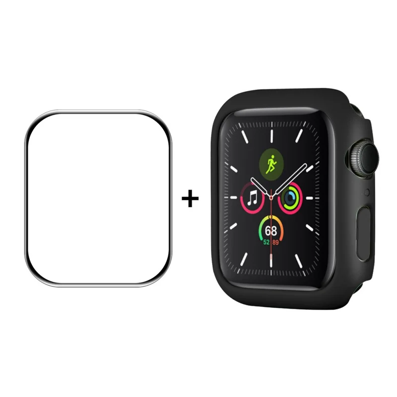 Stilvoll Apple Watch Series 7 41mm Hülle mit Displayschutz in Gehärtetes Glas