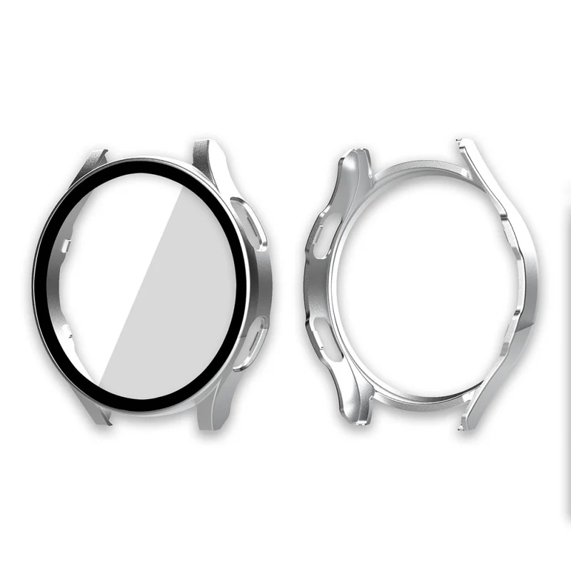 Schön Samsung Galaxy Watch 4 (44mm) Hülle mit Displayschutz in Plastik und Gehärtetes Glas