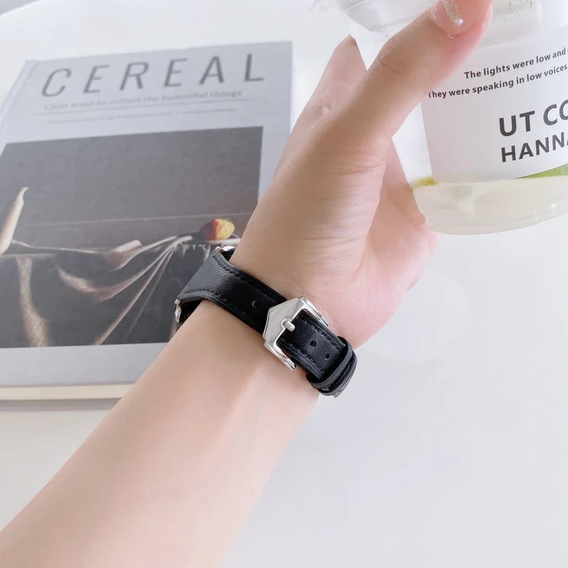 Sehr elegant Universell Apple Echtes Leder armband