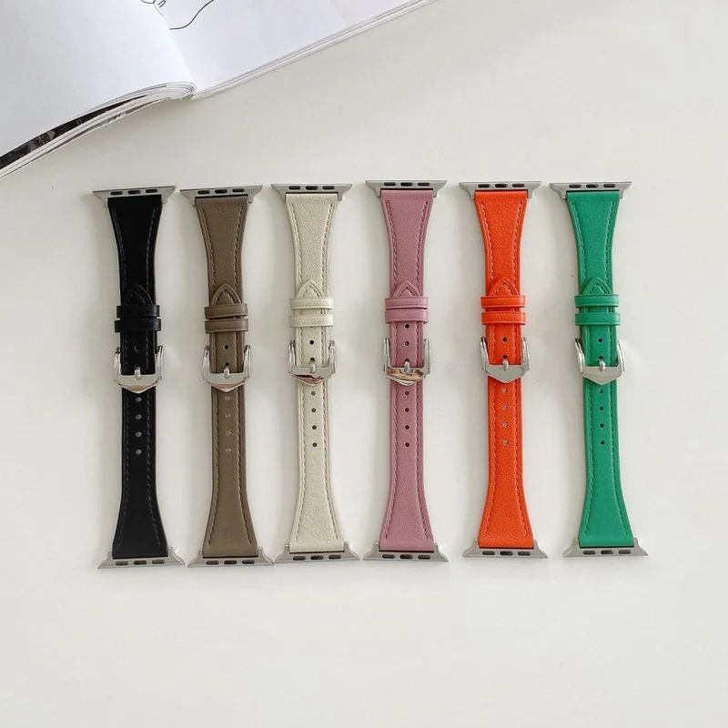 Sehr elegant Universell Apple Echtes Leder armband