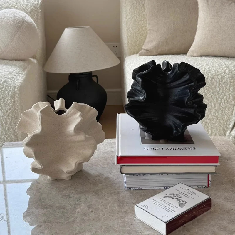 Muschelförmige dekorative Keramikvase