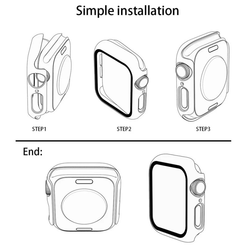 Unglaublich Stylisch Apple Watch Series 1-3 42mm Plastik Hülle
