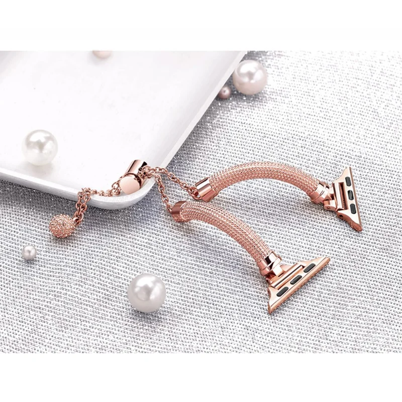 Schön Apple Watch Series 7 41mm Metall und Strass armband