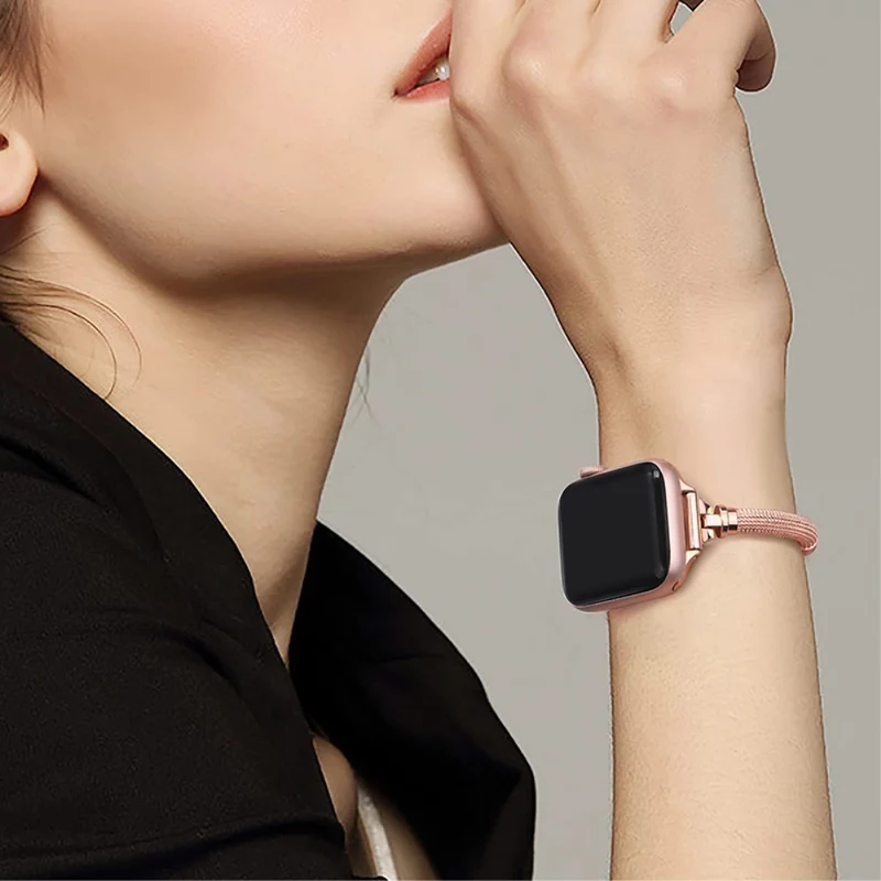 Schön Apple Watch Series 7 41mm Metall und Strass armband