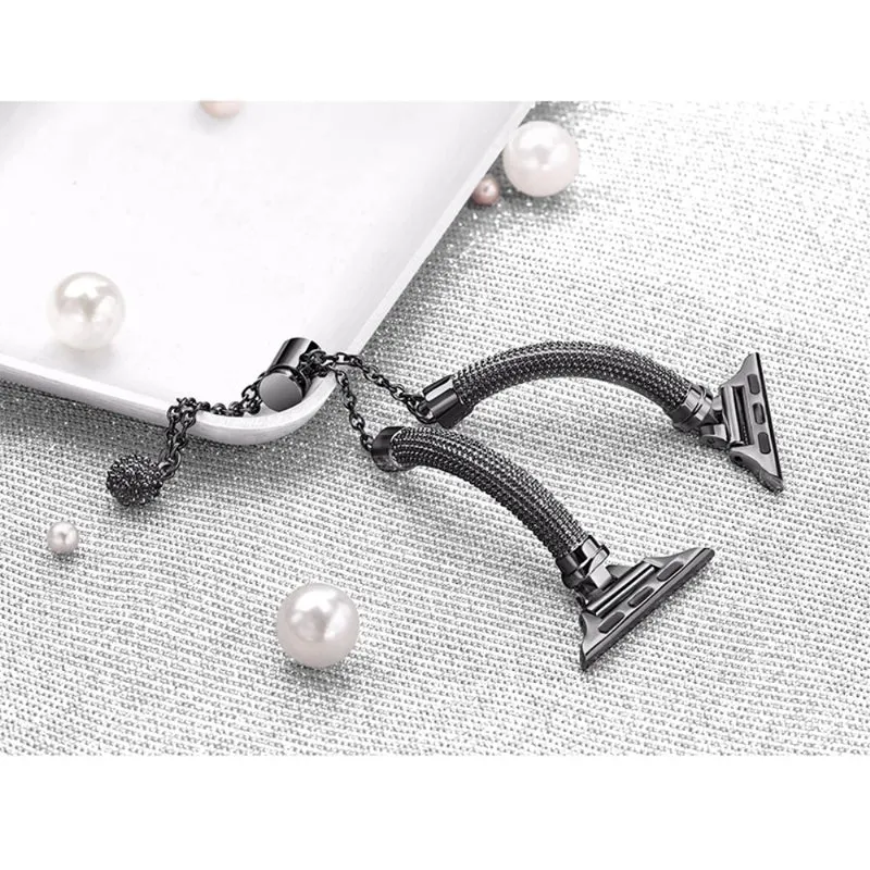 Schön Apple Watch Series 7 41mm Metall und Strass armband