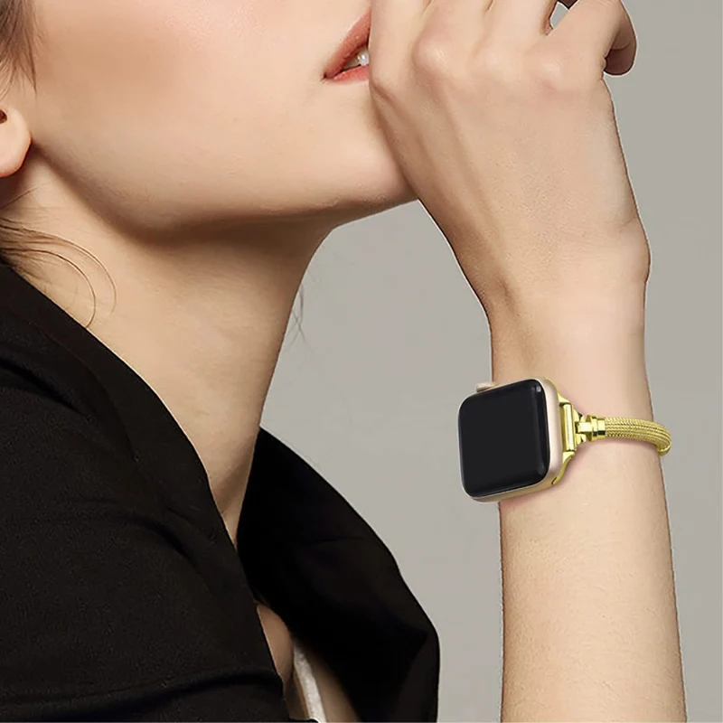 Schön Apple Watch Series 7 41mm Metall und Strass armband