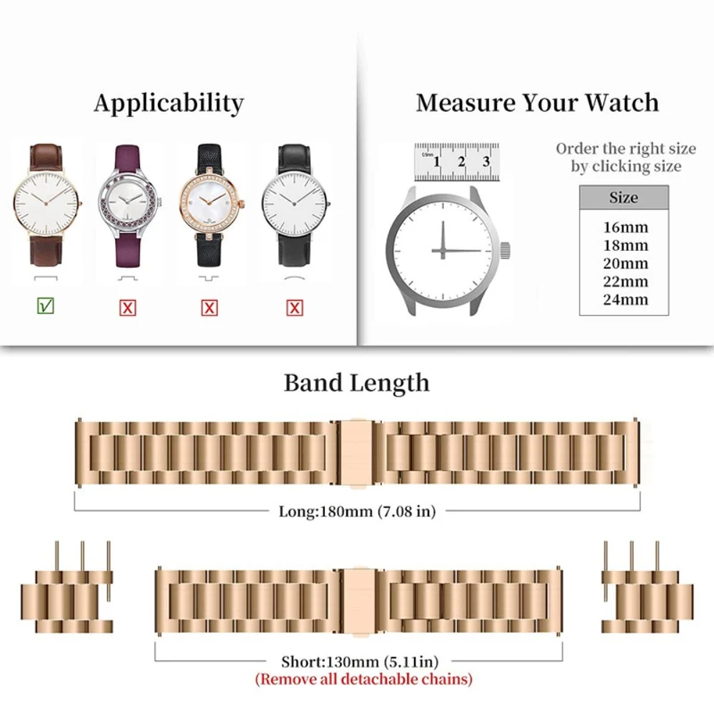 Zeitlos Universell Metall armband