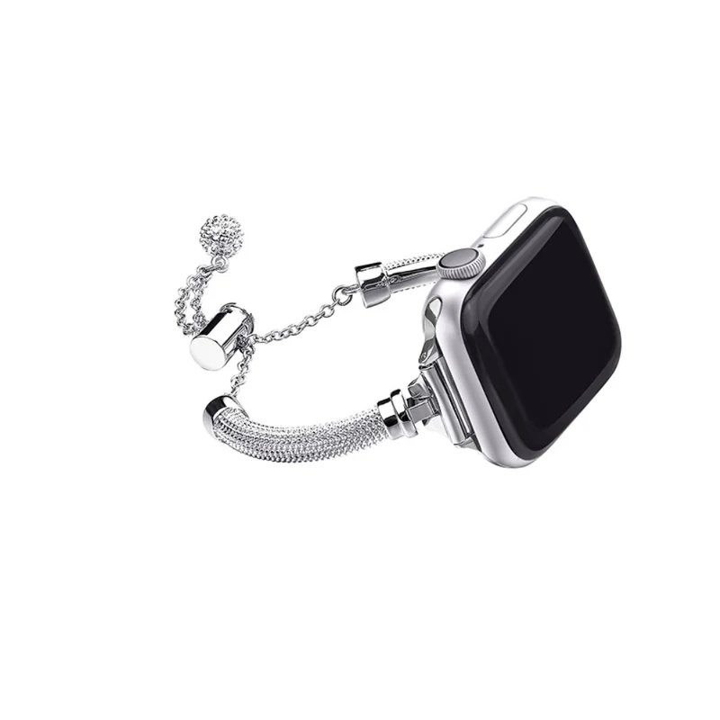 Bequem Apple Watch Series 7 41mm Metall und Strass armband