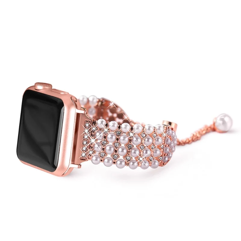Reizend Apple Watch Series 7 41mm Metall und Strass armband