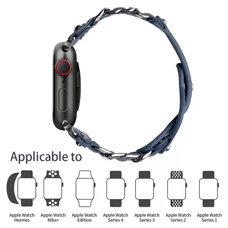 Sehr schön Apple Watch Series 7 41mm Kunstleder armband