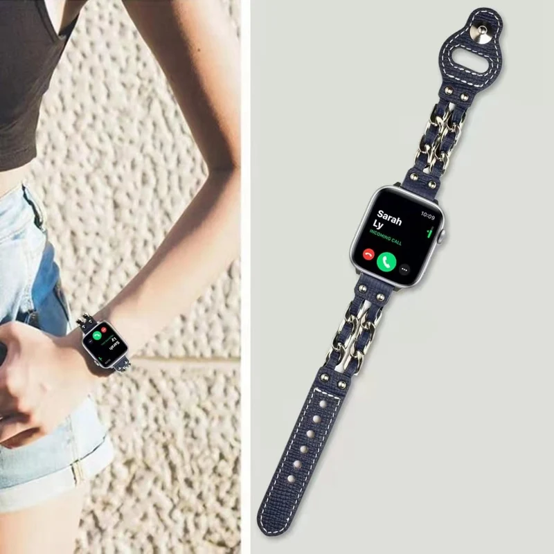 Sehr schön Apple Watch Series 7 41mm Kunstleder armband